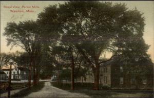 Wareham Cape Cod MA Street View Parker Mills c1910 Postcard