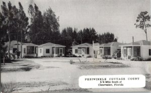 Periwinkle Cottage Court Motel Clearwater FL Vintage Postcard H46