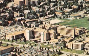 Columbia, MO  UNIVERSITY OF COLUMBIA~HOSPITAL & CLINICS Bird's Eye View Postcard