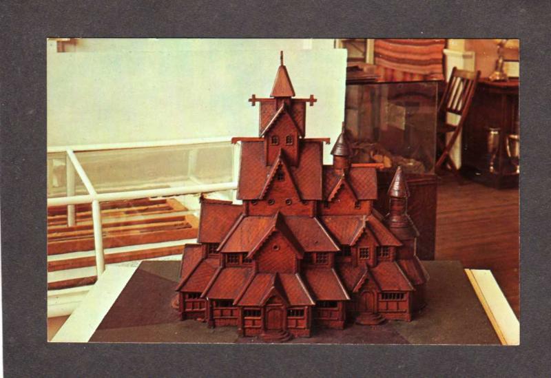 IA Norwegian Stave Church Hitterdal Museum Decorah Iowa Postcard