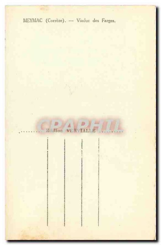 Old Postcard Meymac Correze Viaduct Farges