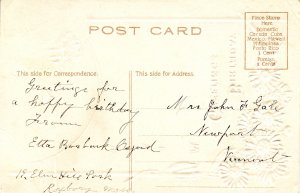 Greeting - Birthday. Embossed, Gold Foil