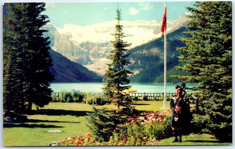 M-64025 Piping the Colours at Lake Louise Banff National Park Canada