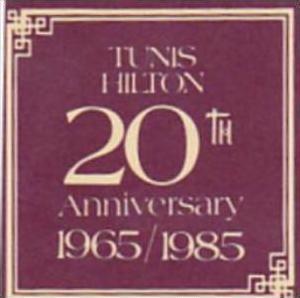 TUNISIA TUNIS HILTON HOTEL VINTAGE LUGGAGE LABEL