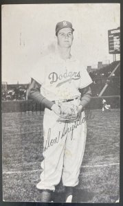 1957 Massapequa NY USA Postcard Cover Don Drysdale Brooklyn Dodgers Signed