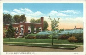 Shenandoah IA Mt. Arbor Nursery c1920 Postcard