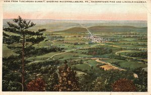 Vintage Postcard 1922 Tuscarora Summit Lincoln McConnellsburg Pennsylvania PA