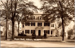 Real Photo Postcard Dean Hall in Albion, Michigan