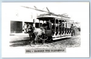 Minneapolis Minnesota MN Postcard RPPC Photo Open Horserace Trolley c1950's