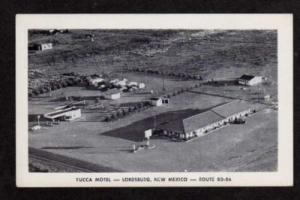 NM Aerial Yucca Motel LORDSBURG NEW MEXICO Postcard PC