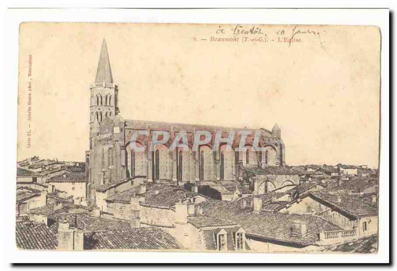 Beaumont Old Postcard the & # 39eglise