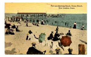 CT - New London. Ocean Beach, Pier & Bathing Beach