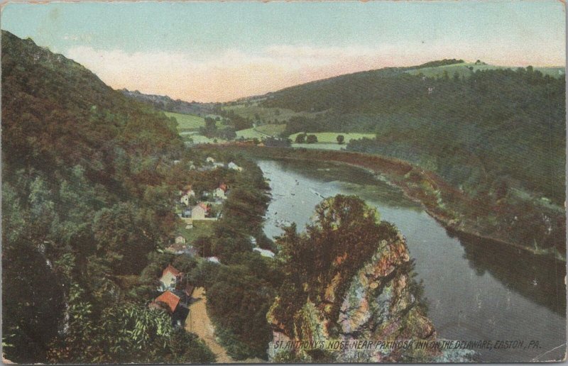 Postcard St Anthony's Nose Near  Paxinosa Inn on Delaware Easton PA