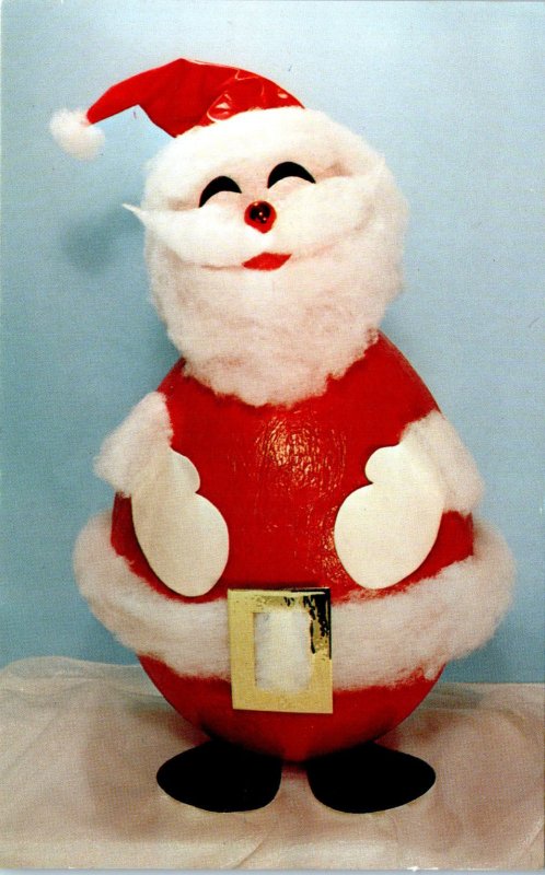 1950s Jolly VIP Santa Claus National Handcraft Institute Des Moines IA Postcard