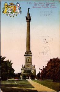 Queenston Heights Ontario ON General Brock Monument c1928 Postcard D68