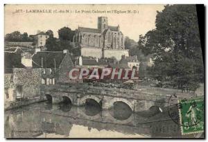 Postcard Old Lamballe The bridge and Calmet & # 39eglise