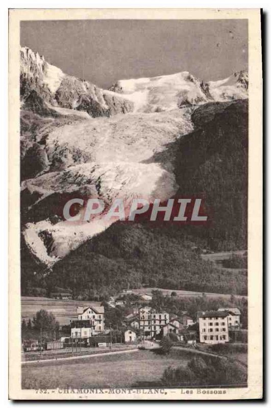 Old Postcard Chamonix Les Bossons