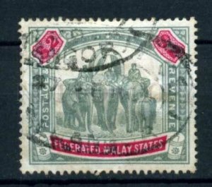 000544 MALAY 1901 year 2$ elephants abklatsch (offset)