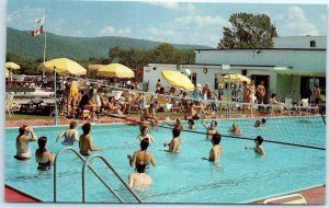 Postcard - Summer fun at poolside - Eastover, Massachusetts