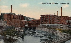LP86 Rumford Maine Postcard Small Size 3 1\2 by 2 1\4 International Paper Co