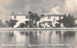 Fort Lauderdale Florida Henricks Island Pelican Club Apts Real Photo PC AA26577