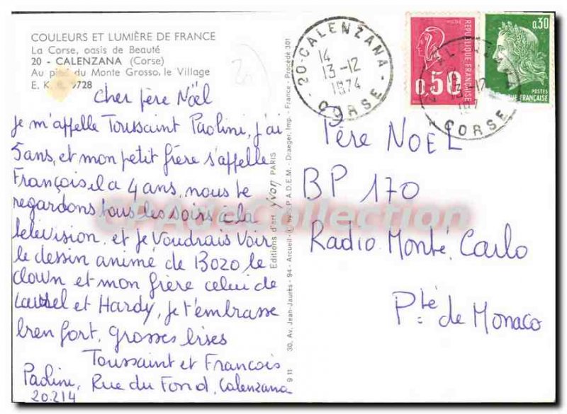 Modern Postcard Corsica Oasis De Beaute Calenzana