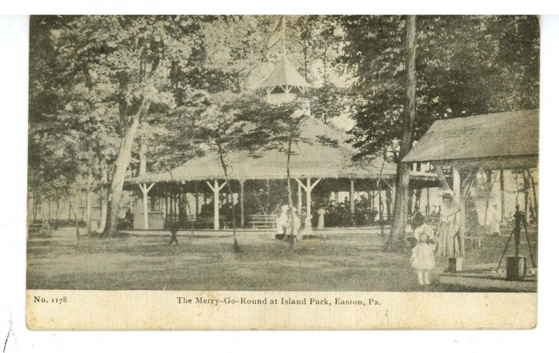 PA - Easton. Island Park, Merry-Go-Round ca 1910