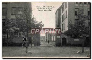 Old Postcard Mainz Quatier Mangin main entrance Militaria