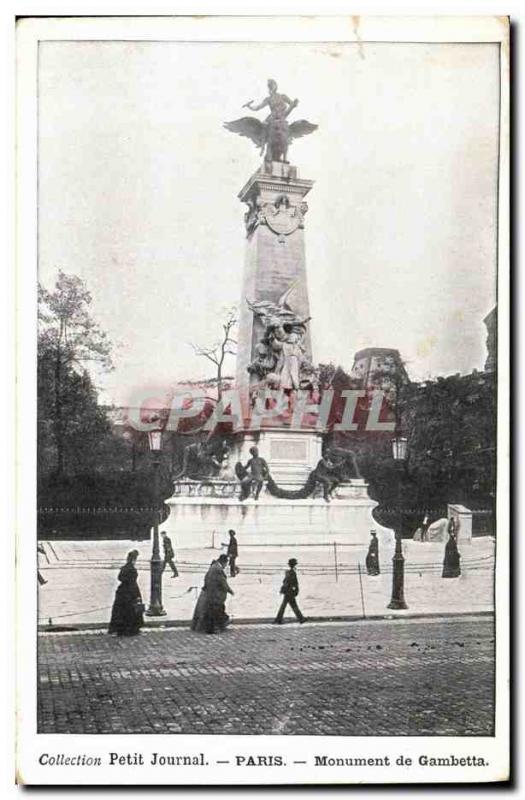 Old Postcard Paris Gambetta Monument