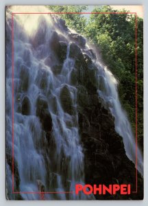 Waterfall On Pohnpei Micronesia 4x6 Vintage Postcard 0381