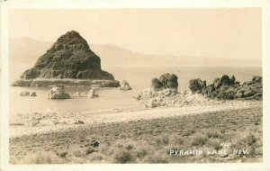 Nevada Pyramid Lake #410 1930s RPPC Photo Postcard 22-4757