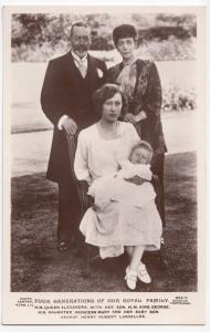 Royalty; Four Generations Of Our Royal Family George V RP PPC By Beagles, 855V