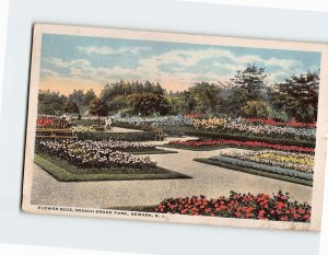 Postcard Flower Beds Branch Brook Park Newark New Jersey USA North America