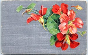 Postcard - Greeting Card with Red Flowers Art Print