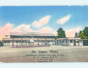 Pre-1980 TOPPER MOTEL Hiawatha Kansas KS M5568