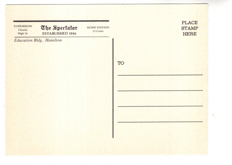 Education Building, Hamilton, Ontario, The Spectator,