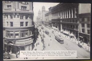 Postcard Oversized Market St San Francisco 1911 Ca