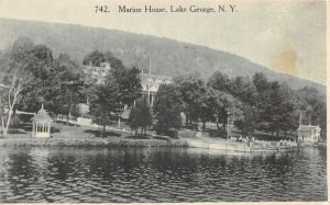 Lake George New York Marion House Scenic View Vintage Postcard AA110285