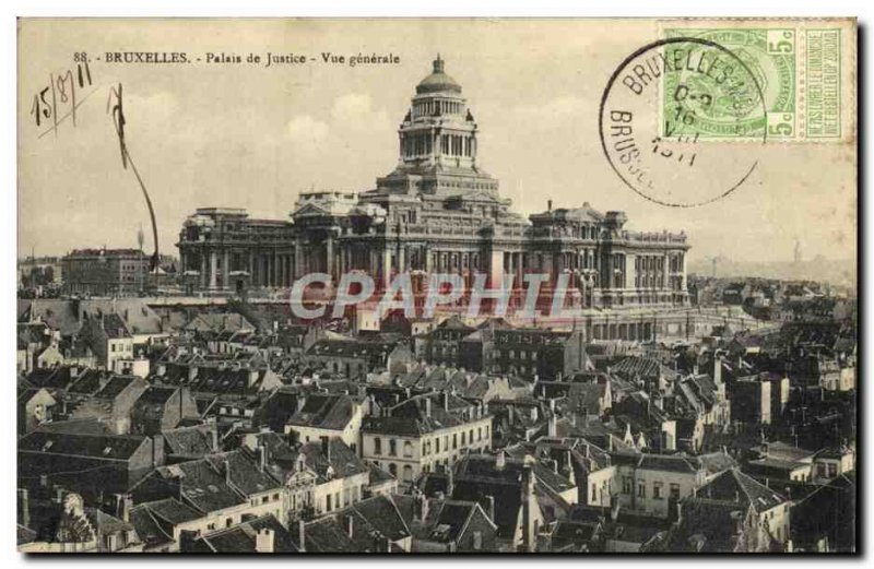 Old Postcard Brussels Palace of Justice Vue Generale