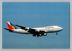 Aviation Airplane Postcard Philippines Airlines Boeing 747 Take Off Landing AL8