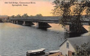 Old Toll Bridge in Springfield, Massachusetts Connecticut River.