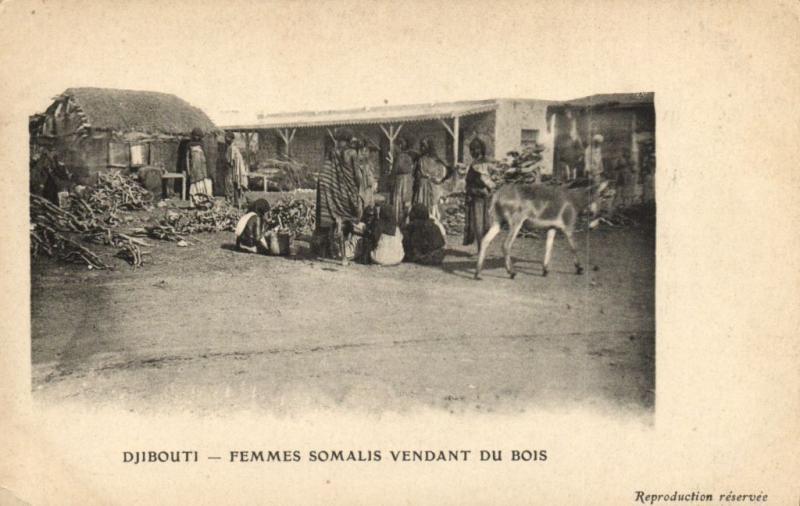 CPA Djibouti Afrique - Femmes Somalis Vendant du Bois (87014)