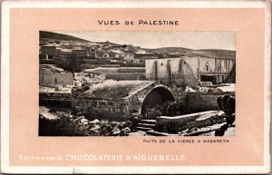 Palestina Well of the Virgin in Nazareth Vintage Postcard C149