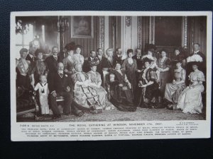 Royal Portrait H.M THE KING & QUEEN Royal Gathering at Windsor c1907 RP Postcard