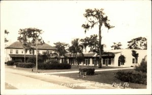 Babson Park FL Webber College Bldgs c1930 Real Photo Postcard