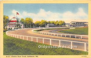 Pimlico Race Track Baltimore, Maryland, MD, USA Horse Racing Postcard