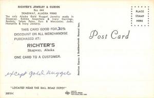 Skagway Alaska Richters Jewelry Curios Vintage Postcard K83167