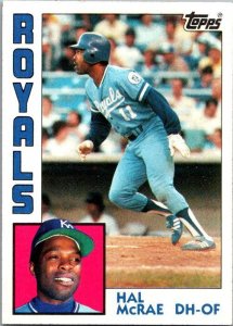 1984 Topps Baseball Card Hal McRae Kansas City Royals sk3554