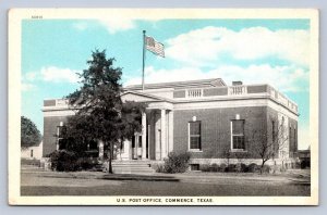 J86/ Commerce Texas Postcard c1920 U.S. Post Office Building  460