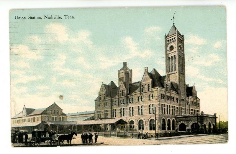 TN - Nashville. Union Railroad Station circa 1910